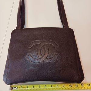 Chanel Caviar Brown leather vintage bag